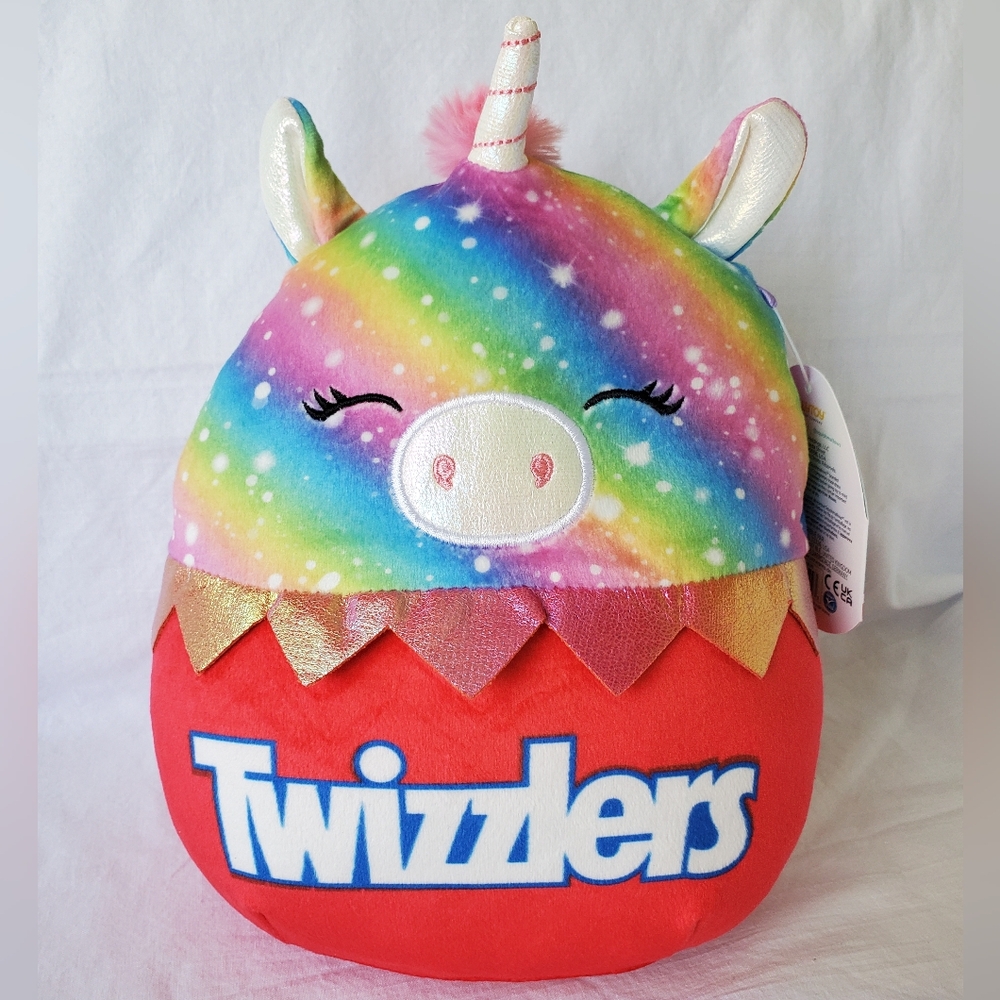 Squishmallows Hershey's Candy Crew Prim the Rainbow Unicorn Twizzlers! N…